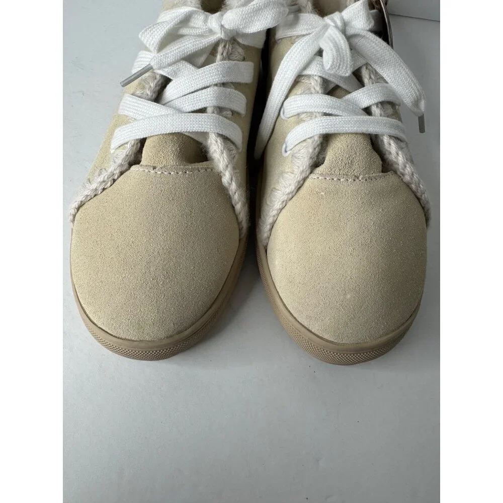 NIB Mou Lace Up Shearling Sneakers in Vanilla EU 41 UK 8 - Picture 8 of 8